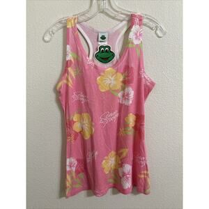 Señor Frogs, Pink Floral Tank Top, Nwt, Size L